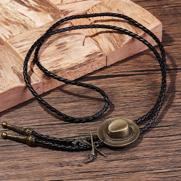 New set of western leather bolo ties - Picture 2 of 6